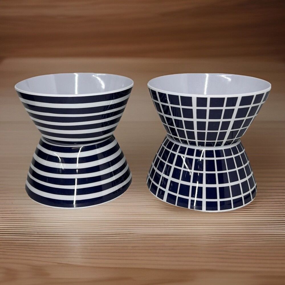 Gap Home Cereal Bowls 6" Blue And White Set of 4